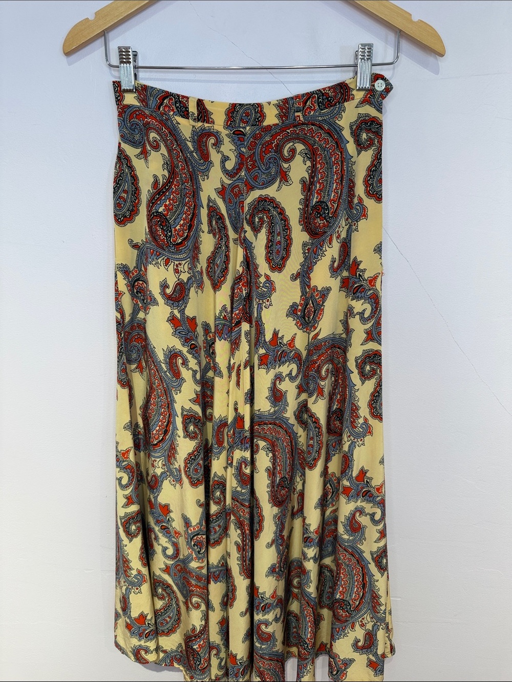Ralph Lauren blue label Paisley Print Yellow Maxi Skirt sz6